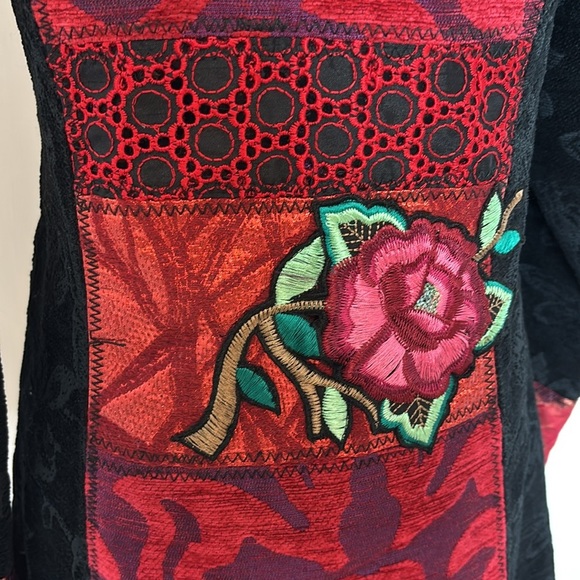DESIGUAL Patchwork Embroidered Coat – Vibrant & Unique - Picture 8 of 12